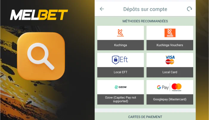 Parcourez la liste complète des méthodes de paiement, étape 4