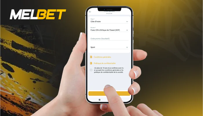 Utilisation du code promo dans l’app Melbet